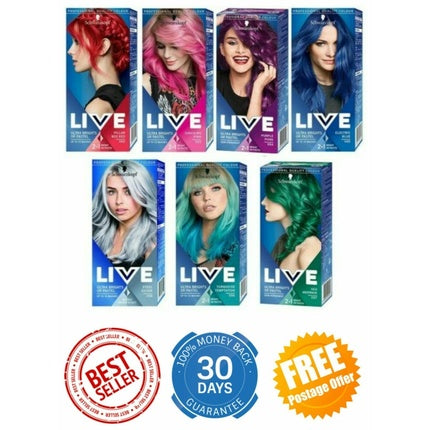 Schwarzkopf Live Ultra Brights or Pastel Semi-Permanent Hair Dye 098 Steel Silver, 3ml
