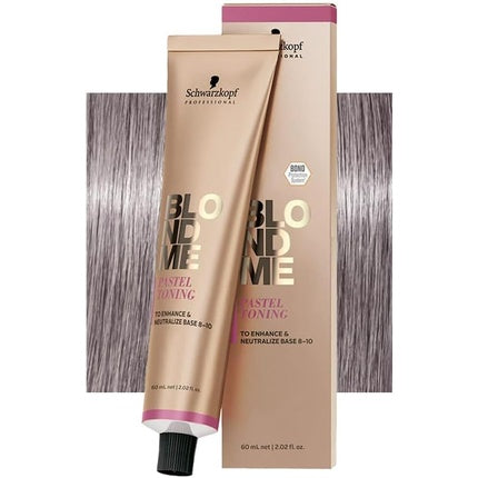 Schwarzkopf Professional BLONDME Color Pastel Toning Steel Blue Cream for Blonde Hair, 60ml