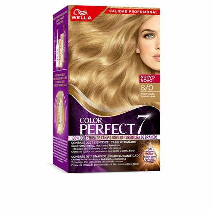 Wella Color Perfect 8/0 Light Blonde Permanent Hair Colour | 100% Grey Coverage