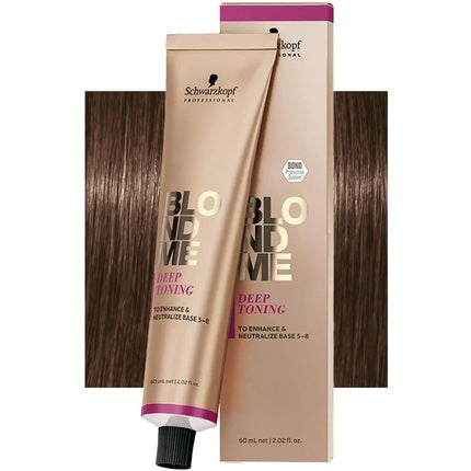 Schwarzkopf Professional BlondMe Deep Toning Deep Chestnut Hair Color, 60ml