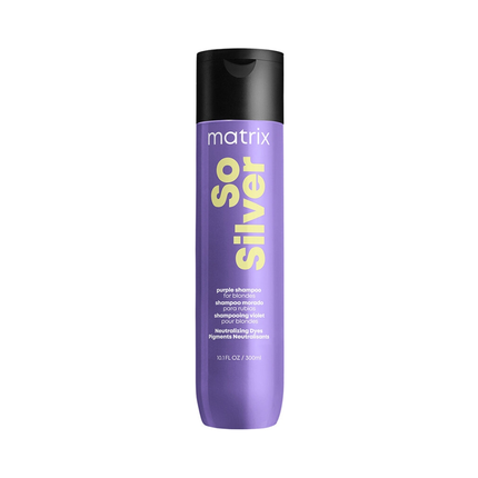 Matrix Total Results So Silver Color Obsessed Shampoo, 300ml | Purple Shampoo to Neutralize Yellow Tones