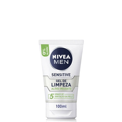 Nivea MEN Sensitive Face Wash, 100ml Gentle Facial Cleanser for Sensitive Skin