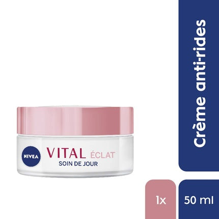 Nivea Vital Shine Day Care for Mature Skin, 50ml Hydrating Face Cream for Radiant-Looking Skin