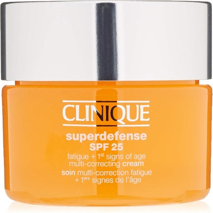 Clinique Superdefense SPF 25 Face Cream Skin Types 1 & 2, 30ml Daily Moisturizer for Very Dry to Dry Combination Skin