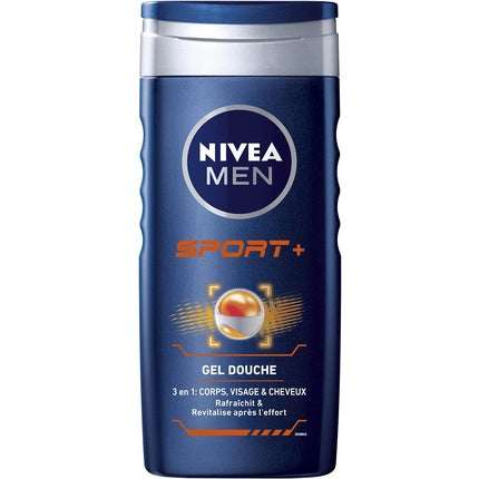 Nivea Men Sport 3-in-1 Shower Gel for Body, Face & Hair, 250ml