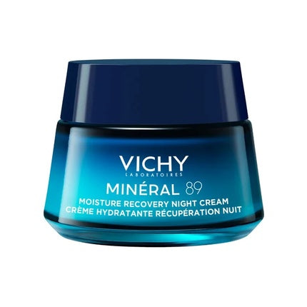 Vichy Minéral 89 Moisture Recovery Night Cream, 50ml Hydrating Overnight Face Moisturiser