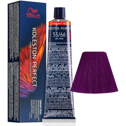 Wella Professionals Koleston Perfect Me+ Vibrant Reds 55/66 Light Brown Intense Violet Permanent Hair Color, 60ml