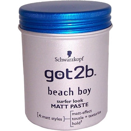 Schwarzkopf got2b Beach Boy Surfer Look Matt Paste, 100ml Hair Styling Matte Paste