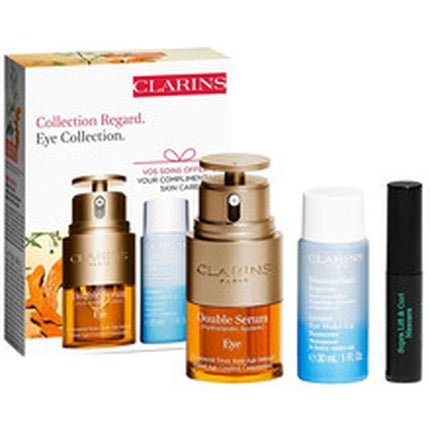Clarins Double Serum Gift Set with Double Serum Eye, 20ml, Instant Eye Make-Up Remover, 50ml & Supra Lift & Curl Mascara, 3ml