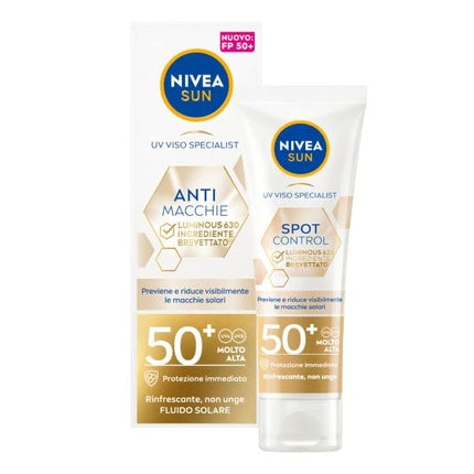 Nivea SUN Luminous Face Sunscreen SPF 50, 40ml Brightening Daily Facial Sunscreen
