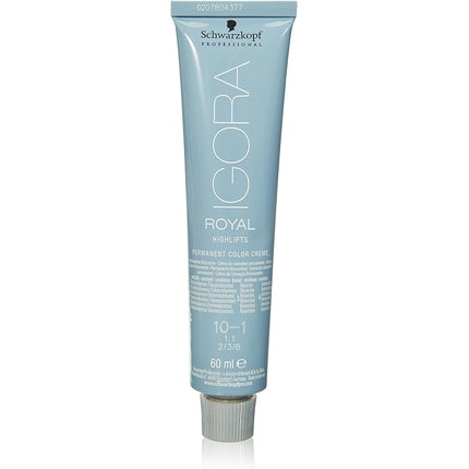 Schwarzkopf Professional IGORA Royal Highlifts 10-1 Lightest Ash Blonde Permanent Hair Color Cream, 60ml