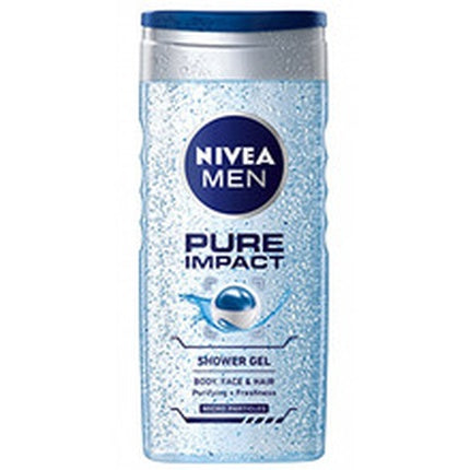 Nivea Men Pure Impact Shower Gel Refreshing Body, Face & Hair Wash