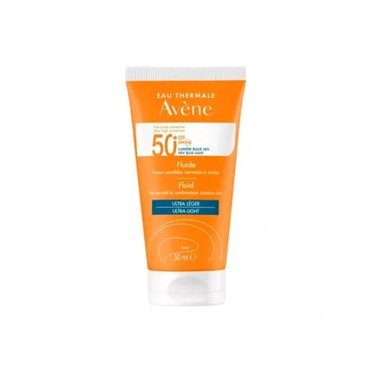 Avène Ultra Light Fluid SPF 50+ Face & Neck Sunscreen, 50ml for Normal to Combination Skin