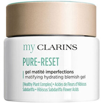 Clarins My Clarins Pure-Reset Mattifying Hydrating Blemish Gel, 50ml | Lightweight Moisturizing Gel for Oily & Combination Skin