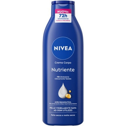 Nivea Nourishing Body Cream, 250ml with Pure Hyaluronic Acid & Almond Oil