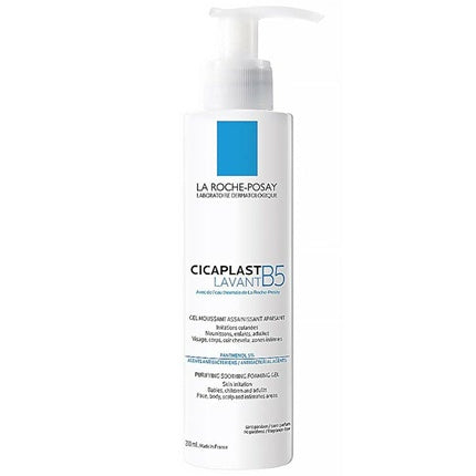 La Roche-Posay Cicaplast B5 Purifying Soothing Foaming Gel, 200ml – Gentle Cleansing Gel for Sensitive Face & Body Skin