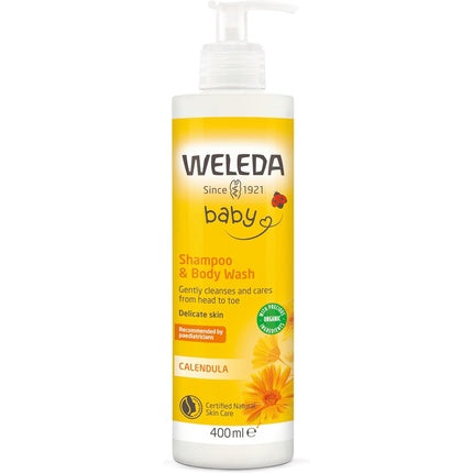 Weleda Baby Shampoo & Body Wash, 400ml Gentle 2-in-1 Cleanser for Baby Skin & Hair