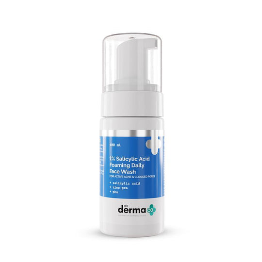 The Derma Co 1% Salicylic Acid Foaming Daily Face Wash 100ml - Indicrest Buy at Indicrest