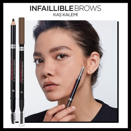 L'Oréal Paris Infallible Brows 12H Brow Definer Pencil 3.0 Brunette – Long-Lasting Precision Eyebrow Pencil