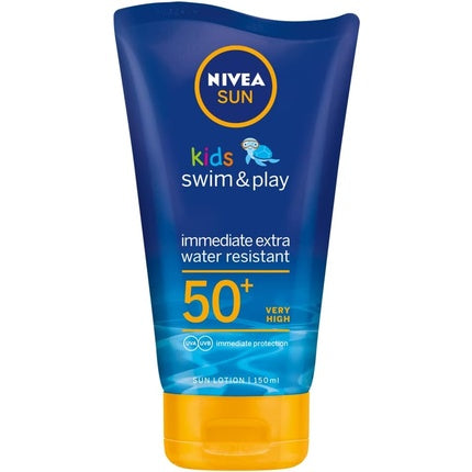 Nivea SUN Kids Swim & Play Ultra Protect & Play SPF 50+ Lotion, 150ml Water-Resistant Sunscreen for Children