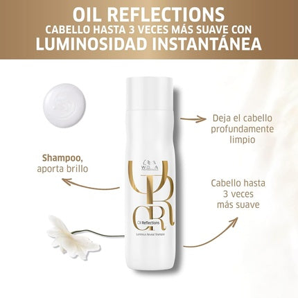 Wella Professionals Oil Reflections Luminous Shampoo, 250ml for Smooth & Shiny Hair