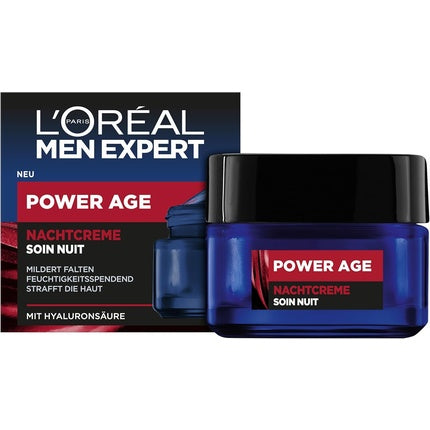 L'Oréal Paris Men Expert Anti-Ageing Night Cream Against Wrinkles for Men Hydrating Overnight Face Moisturiser