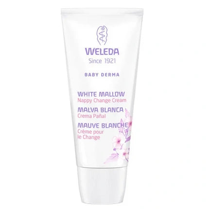 Weleda White Mallow Nappy Change Cream, 50ml Soothing Baby Diaper Cream for Sensitive Skin