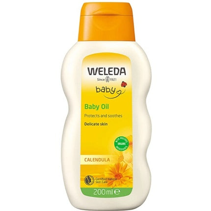 Weleda Calendula Baby Oil, 200ml Gentle Natural Baby Massage & Moisturizing Oil