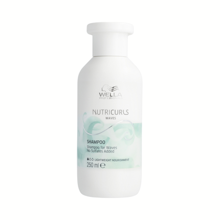 Wella Professionals Nutricurls Shampoo for Waves, 250ml Moisturizing Shampoo for Wavy Hair