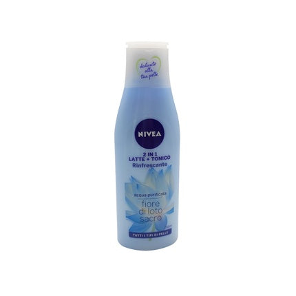 Nivea Aqua 2 in 1 Cleansing Milk and Tonic for Face, 200ml Hydrating Facial Cleanser & Toner