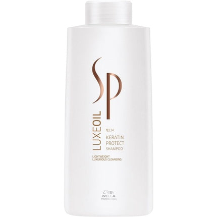 Wella SP LuxeOil Keratin Protect Shampoo, 1000ml | Regenerating Shampoo for Damaged & Dry Hair