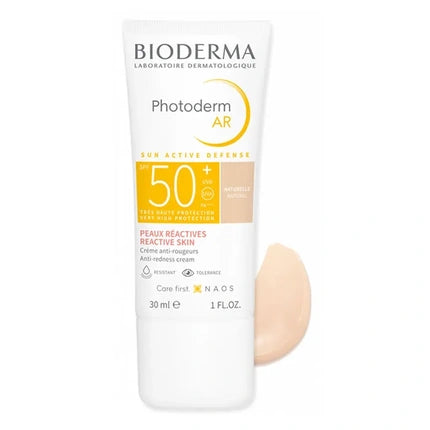 Bioderma Photoderm AR Anti-Redness Cream SPF50+ (30ml) High Protection Facial Sunscreen for Sensitive Skin