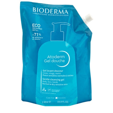 Bioderma Atoderm Shower Gel Refill Gentle Cleansing Body Wash 1L