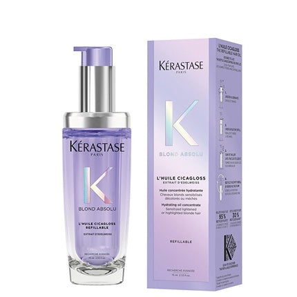 Kérastase Blond Absolu Cicagloss Refillable Hair Oil for Blonde Hair, 75ml