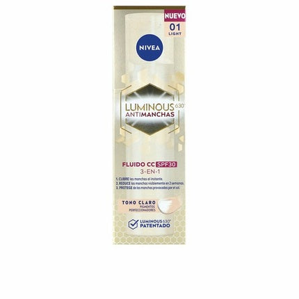 Nivea Luminous CC Cream SPF 30, 40ml Lightweight Complexion Cream with Sun Protection