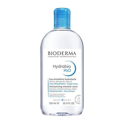 Bioderma Hydrabio H2O Micellar Water, 500ml Hydrating No-Rinse Facial Cleanser & Makeup Remover