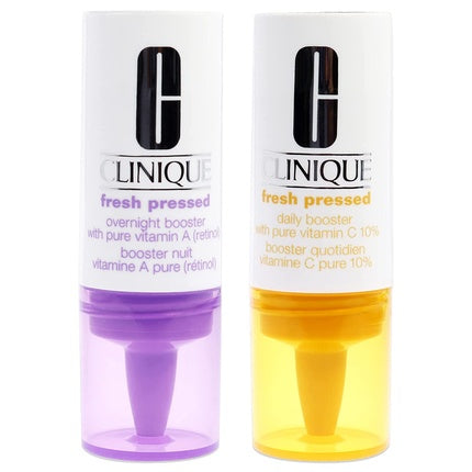 Clinique Fresh Pressed Clinical Daily & Overnight Boosters with Pure Vitamin C 10% + Vitamin A (Retinol) - Dual Boosting Serum Set