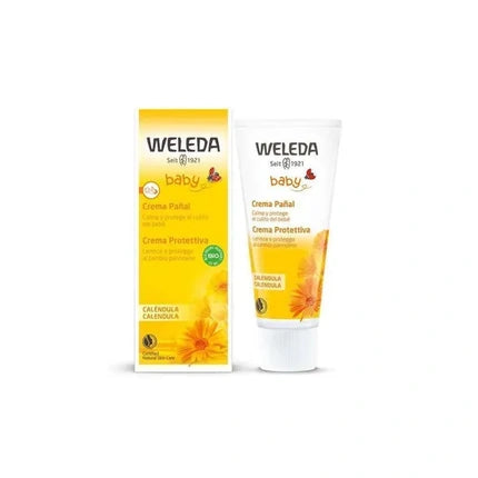 Weleda Calendula Nappy Change Cream, 75ml Baby Diaper Rash Barrier Cream with Organic Calendula & Zinc Oxide