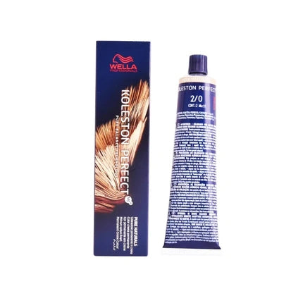 Wella Professionals Koleston Perfect ME+ Pure Naturals 2/0 Black Brown Permanent Hair Color, 60ml