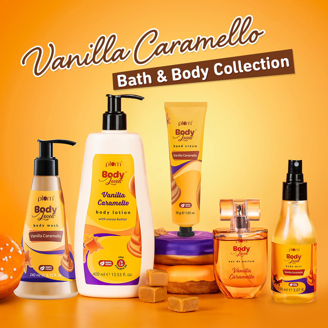 Plum Vanilla Caramello Hand Cream by Plum Body Lovin' | Ultra Moisturizing With Shea Butter | Warm Vanilla & Delicious Caramel Fragrance | Non-Greasy & Lightweight, 30g Buy at Indicrest Image 8