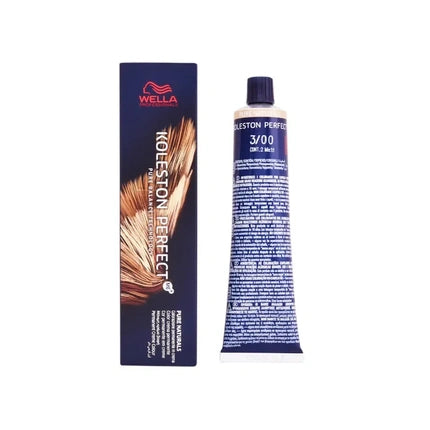 Wella Professionals Koleston Perfect Me+ 3/00 Pure Naturals Dark Brown Natural Extra Permanent Hair Color, 60ml