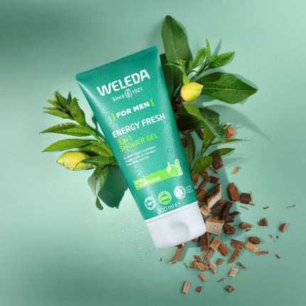 Weleda For Men Energy Fresh 3in1 Shower Gel for Face, Body & Hair, 200ml