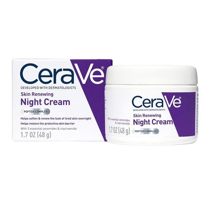 CeraVe Skin Renewing Night Cream with Niacinamide, Peptide Complex & Hyaluronic Acid Face Moisturiser