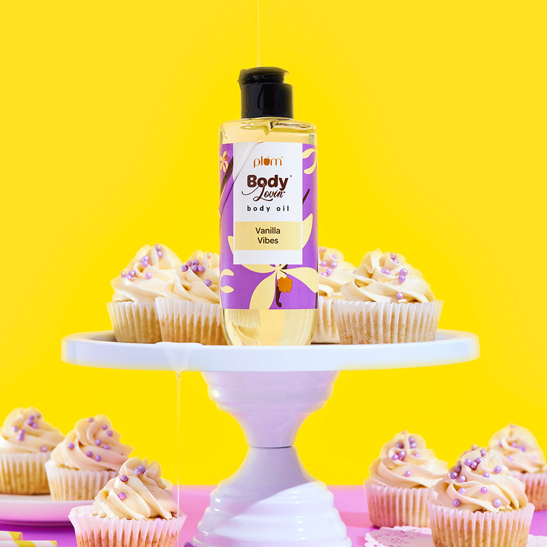 Plum Vanilla Vibes Body Oil by Plum BodyLovin' | Intense Moisture & Instant Glow | Non-Greasy & Lightweight | Nourishes Skin | Warm Vanilla Fragrance, 200ml Buy at Indicrest