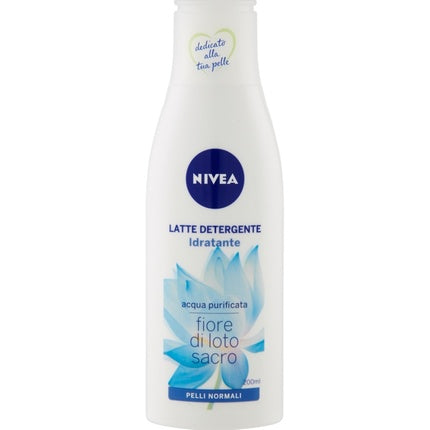 Nivea Moisturizing Cleansing Milk, 200ml Gentle Face Cleanser & Makeup Remover for Dry and Sensitive Skin