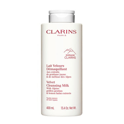 Clarins Velvet Cleansing Milk, 400ml Gentle Makeup Remover & Face Cleanser for Normal to Dry Skin