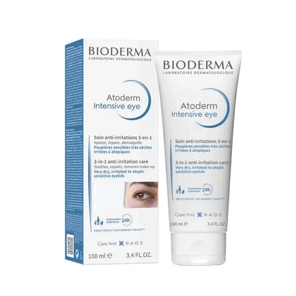 Bioderma Atoderm Intensive Eye, 100ml 3-in-1 Moisturising Eye Care for Dry, Sensitive & Irritated Eyelids
