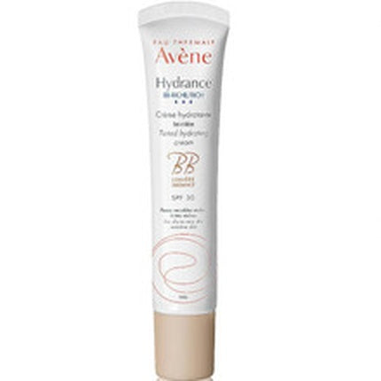 Avène Hydrance BB Rich Moisturising Cream SPF 30, 40ml – Hydrating Tinted Face Cream with Sun Protection for Dry Sensitive Skin