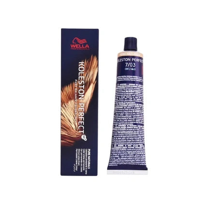Wella Professionals Koleston Perfect Me+ 7/03 Pure Naturals Permanent Hair Color Cream, 60ml