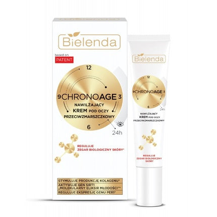 Bielenda Chrono Age Moisturizing Anti-Wrinkle Eye Cream, 15ml Hydrating Eye Care for Mature Skin